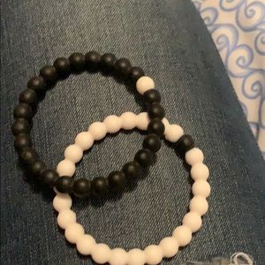 Black and white lokai bracelet pair M